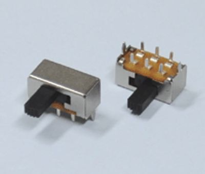 Skjutomkopplare för kretskort 1A 125Vdc 2xON-ON