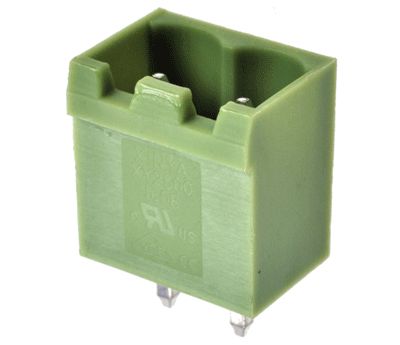 Kretskortskontakt rak 2-pol R-5