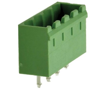 Kretskortskontakt rak 4-polig R-5,08