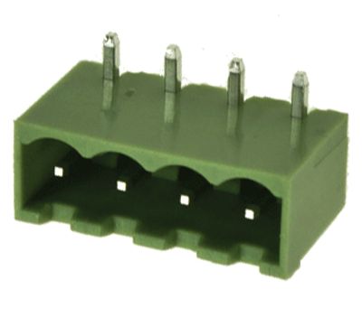 Kretskortskontakt vinkel 4-pol. R-5,08
