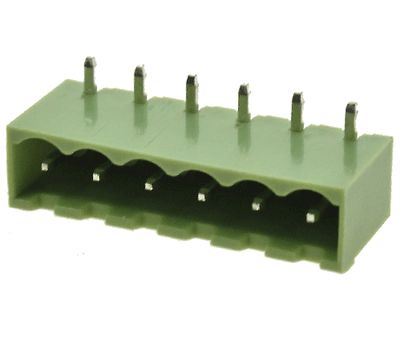 Kretskortskontakt vinkel 6-polig R-5,08