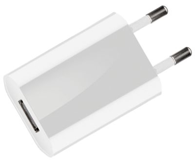 USB-strömadapter (USB-A) 5Vdc 1A 5W vit