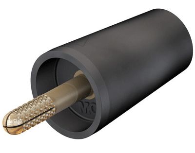 Säkerhetsbananadapter 4mm svart (24.0160-21)