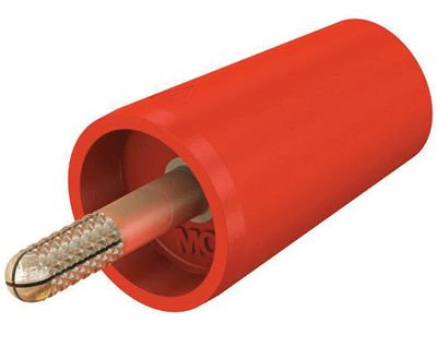 Säkerhetsbananadapter 4mm röd (24.0160-22)