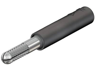 Säkerhetsbananadapter 4mm svart (24.0163-21)