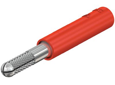 Säkerhetsbananadapter 4mm röd (24.0163-22)