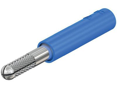 Säkerhetsbananadapter 4mm blå (24.0163-23)