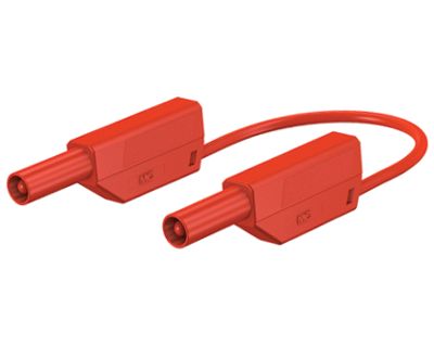 4 mm säkerhetsbananbananmätarkabel PVC 100 cm röd