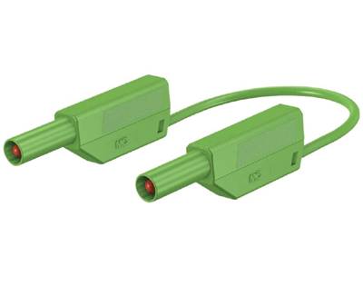 4 mm säkerhetsbananmätningskabel PVC 100 cm grön