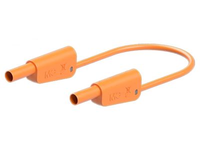 4 mm säkerhetsbananmätningskabel PVC 200 cm orange