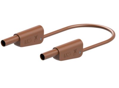 4 mm säkerhetsbananmätningskabel PVC 100 cm brun