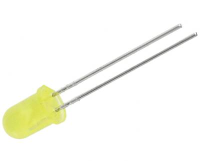LED 5mm 2,1Vdc 20mA 5,6-16mcd gul (SLR-56YY3F) *