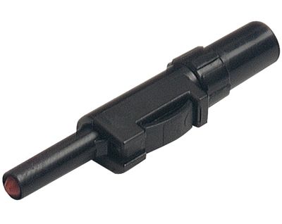 Säkerhetsbananplugg 4mm 30Vac/60Vdc skruv svart