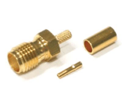 Förgylld SMA-förlängningskontakt för RG-174U, pressad