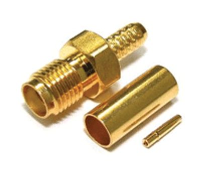 Förgylld SMA-förlängningskontakt för klämning RG-58U