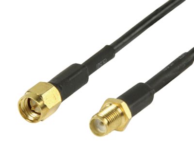 SMA-förlängningskabel 50 ohm svart 3m