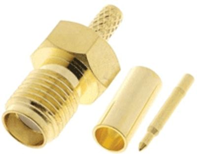 Förgylld SMA-förlängningskontakt, omvänd pressning, RG-174U