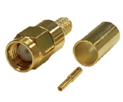 Förgylld SMA-kontakt, omvänd pressning, RG-174U