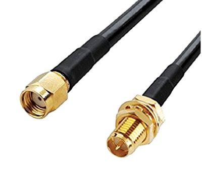 SMA-reverse förlängningskabel 50ohm svart 10m