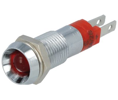 LED-märkeslampa 8mm 12-14Vdc röd