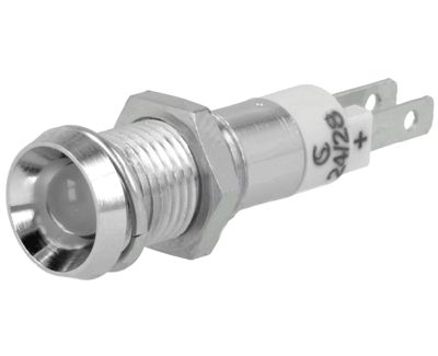 LED-märkeslampa 8mm 24-28Vdc vit