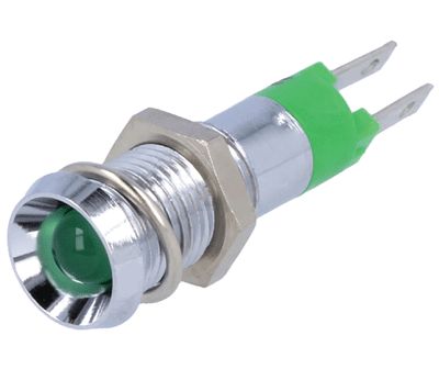 LED-indikatorlampa 8mm 24-28Vdc grön