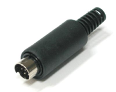 Mini-DIN-kontakt, 8-polig hane