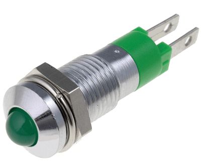 LED-indikatorlampa 8mm 24-28Vdc grön