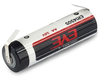 Litiumbatteri med lödöron 3,6V 2,7Ah AA (ER14505)