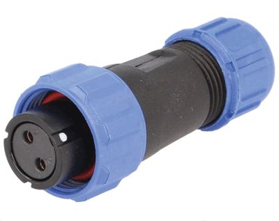 Vattentät kontakt IP68 2-polig hona Vattentät kontakt IP68 2-polig hona