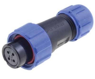 Vattentät kontakt IP68 4-polig hona