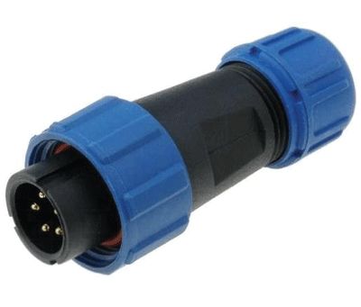 Vattentät kontakt IP68 5-polig hane