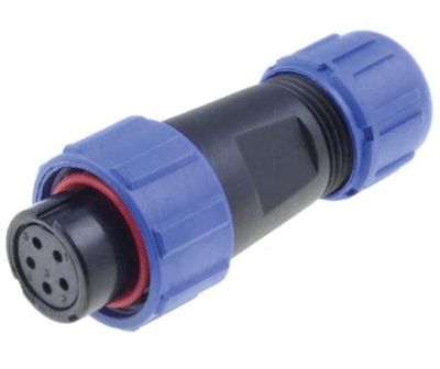 Vattentät kontakt IP68 5-polig hona