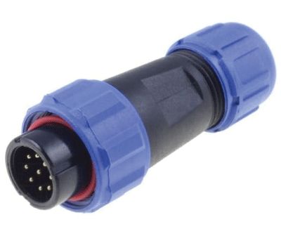 Vattentät kontakt IP68 9-polig hane