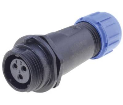 Vattentät förlängningskontakt IP68 3-polig hona