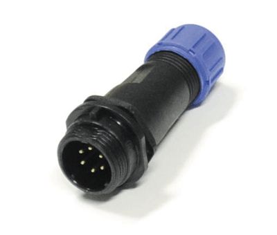 Vattentät förlängningskontakt IP68 6-polig hane