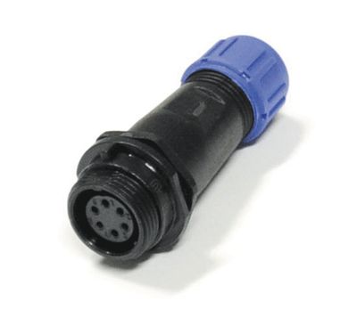Vattentät förlängningskontakt IP68 6-polig hona