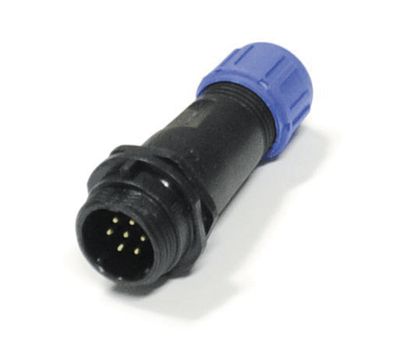 Vattentät förlängningskontakt IP68 7-polig hane