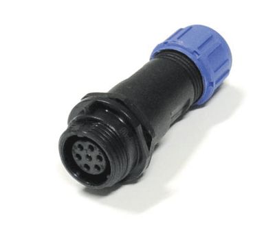 Vattentät förlängningskontakt IP68 7-polig hona