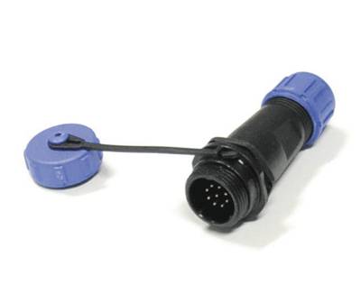 Vattentät förlängningskontakt IP68 9-polig hane