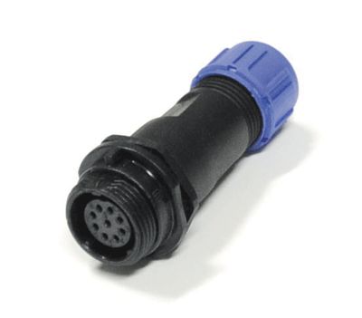 Vattentät förlängningskontakt IP68 9-polig hona