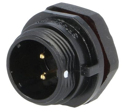 Vattentät chassikontakt IP68 2-polig hane