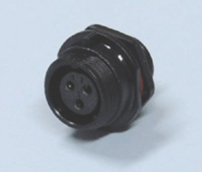 Vattentät chassikontakt IP68 3-polig hona