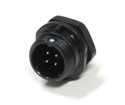 Vattentät chassikontakt IP68 4-polig hane