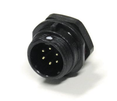Vattentät chassikontakt IP68 6-polig hane
