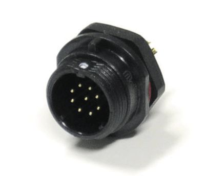 Vattentät chassikontakt IP68 9-polig hane