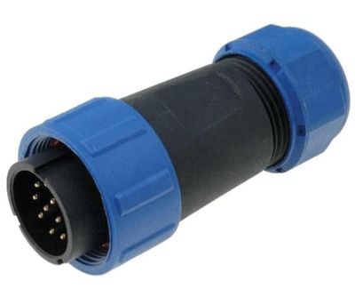 Vattentät kontakt IP68 12-polig hane
