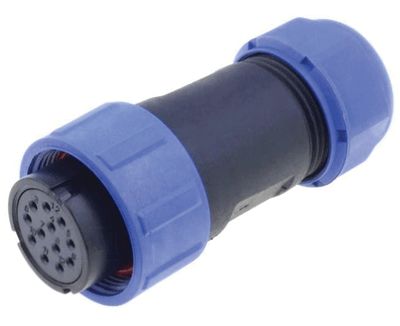 Vattentät kontakt IP68 12-polig hona
