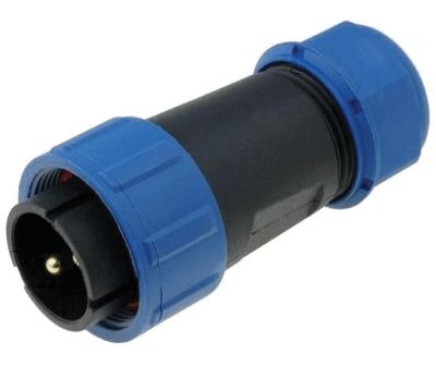 Vattentät kontakt IP68 2-polig hane