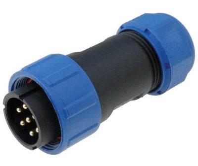 Vattentät kontakt IP68 7-polig hane